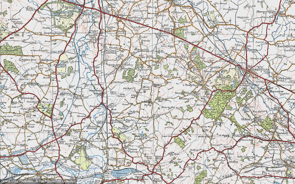 Old Map of Hurley Common, 1921 in 1921