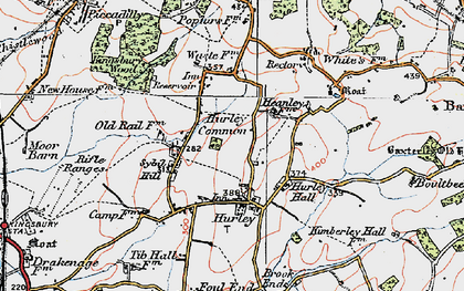 Old map of Hurley Common in 1921