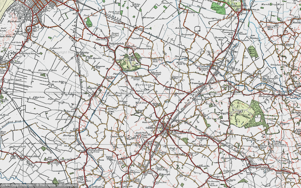 Old Map of Hurlston, 1923 in 1923