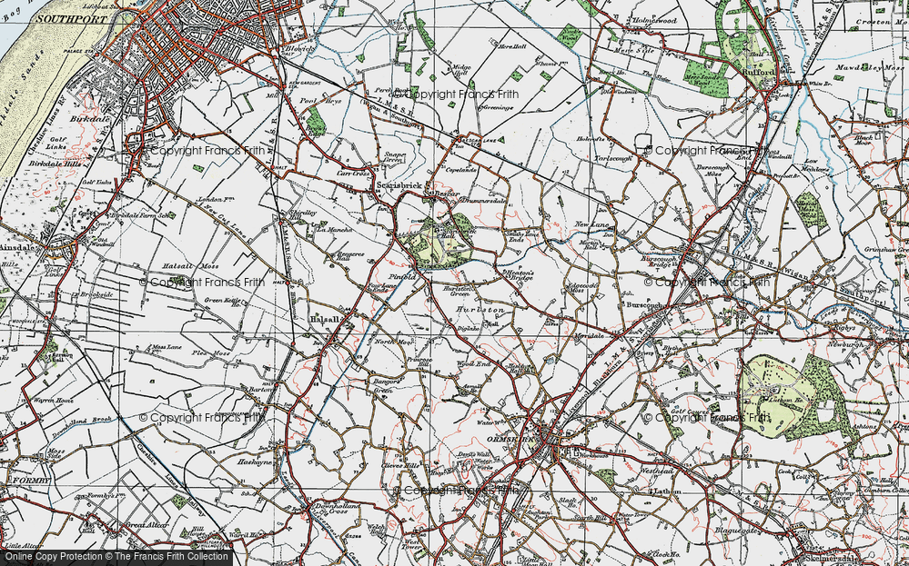 Old Map of Hurlston Green, 1923 in 1923