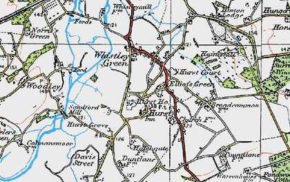 Old map of Hurst in 1919