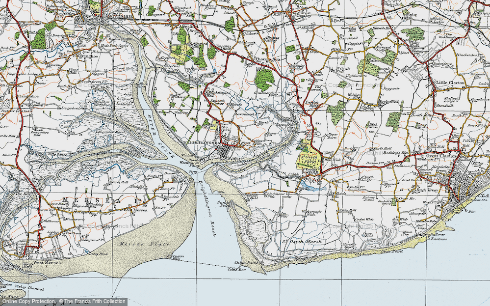 Old Map of Hurst Green, 1921 in 1921