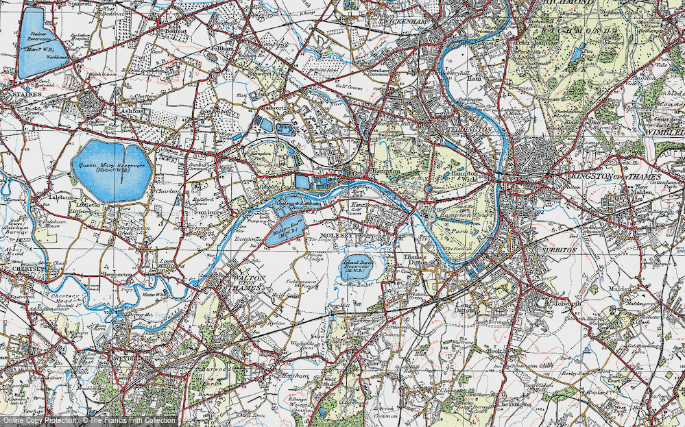 Historic Ordnance Survey Map of Hurst Park, 1920