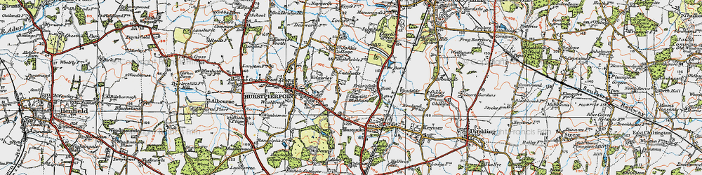 Old map of Woodside Kennels in 1920