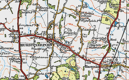 Old map of Hurstpierpoint in 1920