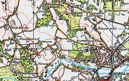 Old map of Hurtmore in 1920