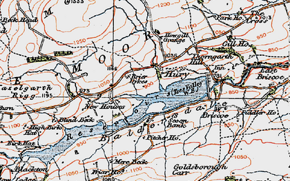 Old map of Hury in 1925