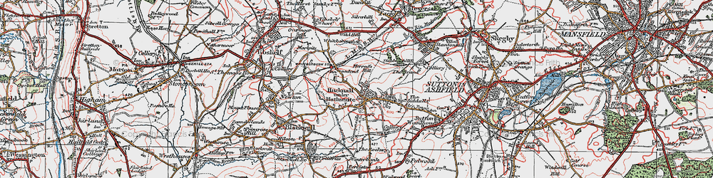 Old map of Brierley Forest Park in 1923