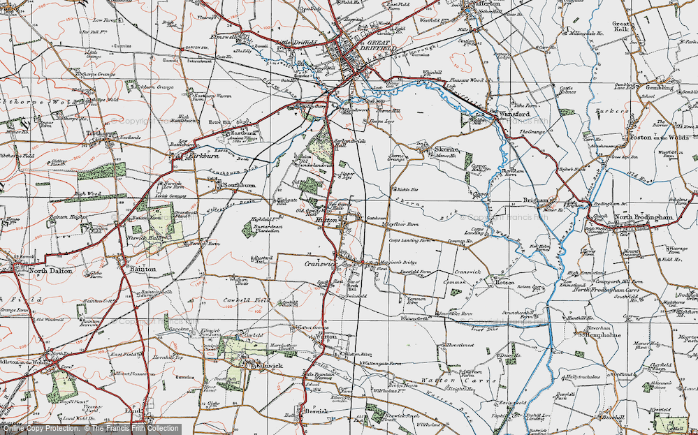 Old Map of Hutton, 1924 in 1924