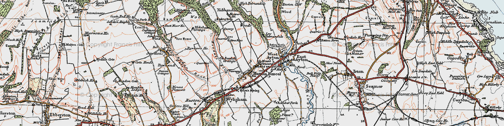 Old map of Yedmandale Woods in 1925