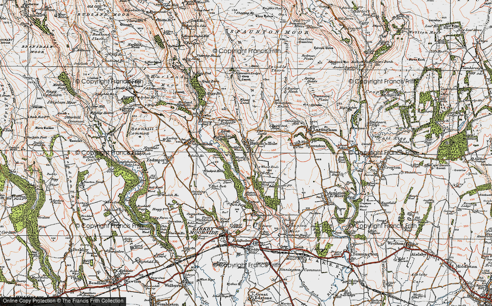 Old Map of Historic Map covering Barmoor in 1925