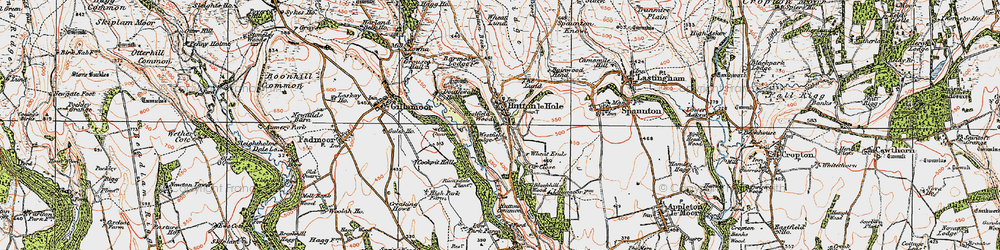 Old map of Hutton-le-Hole in 1925