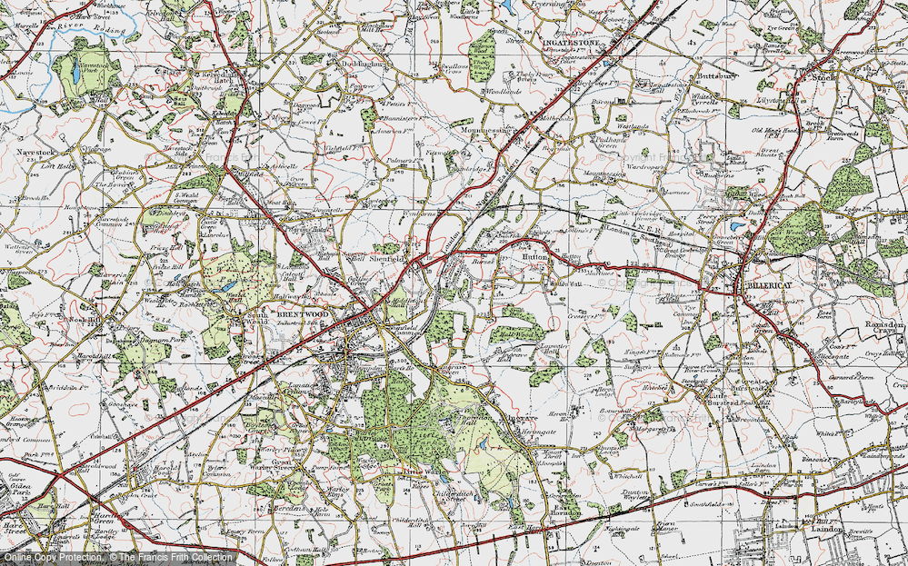 Old Map of Hutton Mount, 1920 in 1920