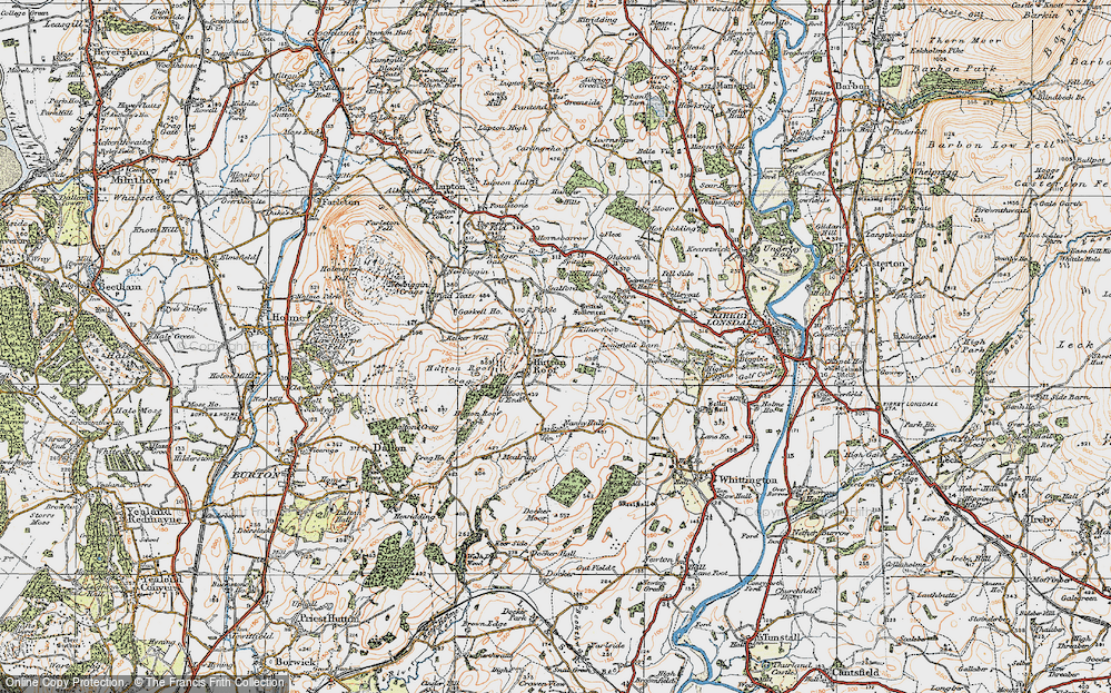 Old Map of Hutton Roof, 1925 in 1925
