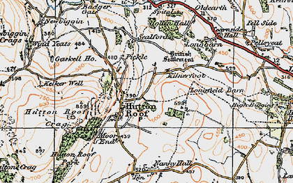 Old map of Hutton Roof in 1925