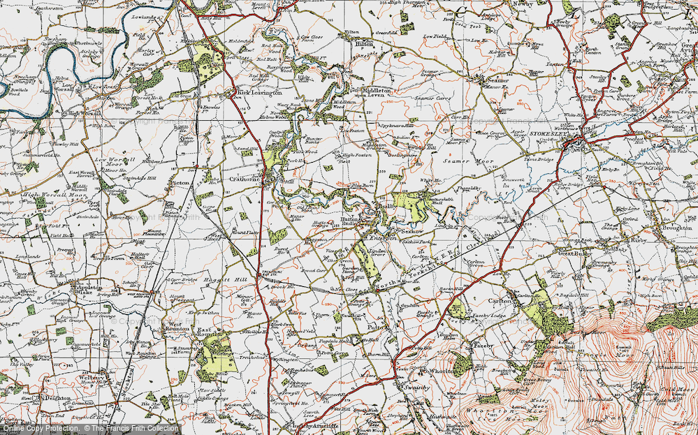 Old Map of Hutton Rudby, 1925 in 1925
