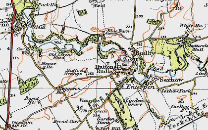 Old map of Hutton Rudby in 1925