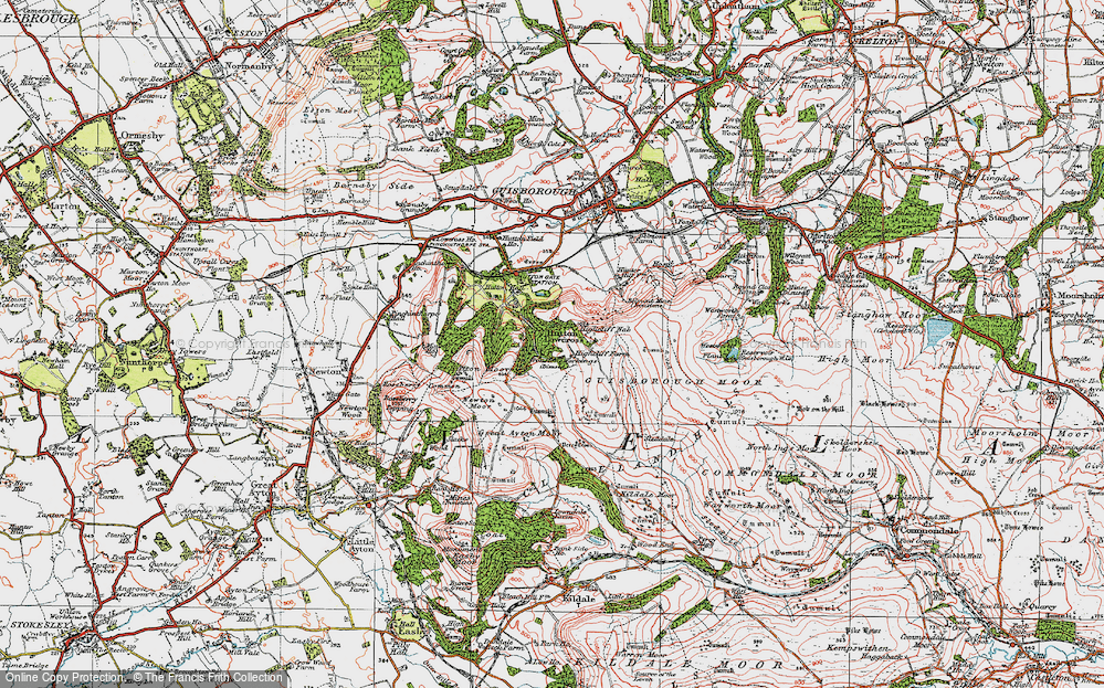 Old Map of Hutton Village, 1925 in 1925