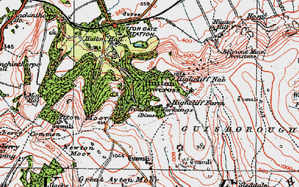 Old map of Hutton Village in 1925