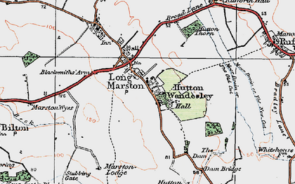 Old map of Hutton Wandesley in 1924