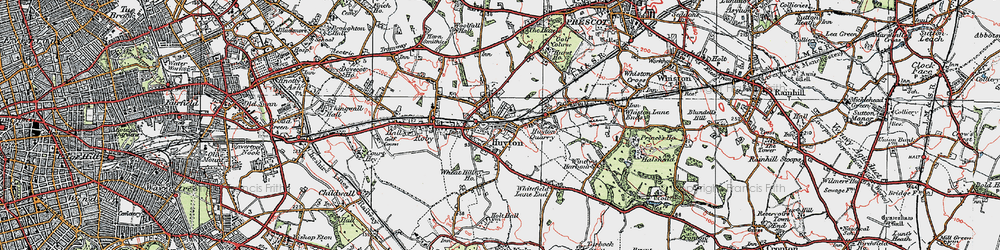 Old map of Huyton Park in 1923