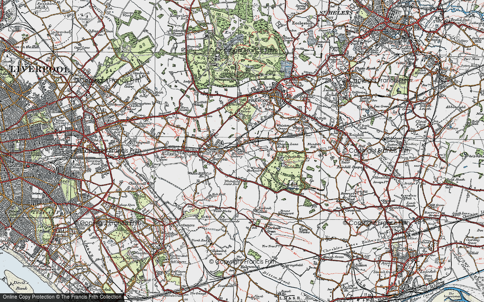 Old Map of Huyton Quarry, 1923 in 1923