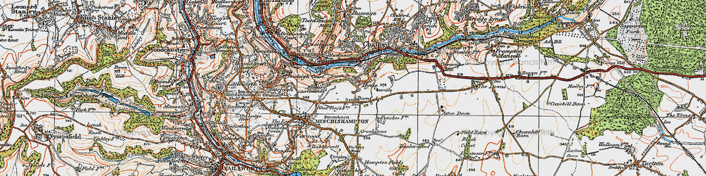 Old map of Hyde in 1919