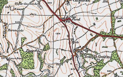 Old map of Hyde in 1919