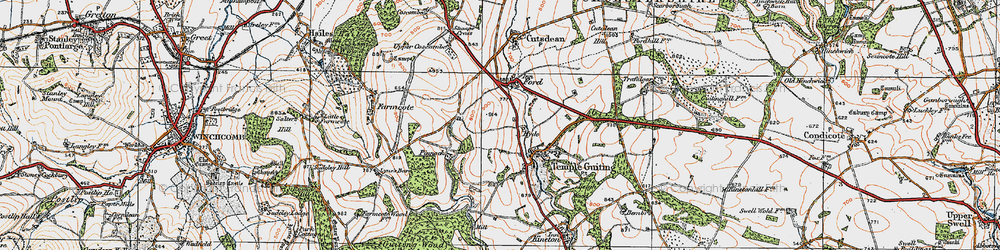 Old map of Hyde in 1919