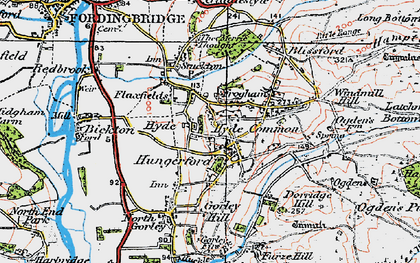 Old map of Hungerford in 1919
