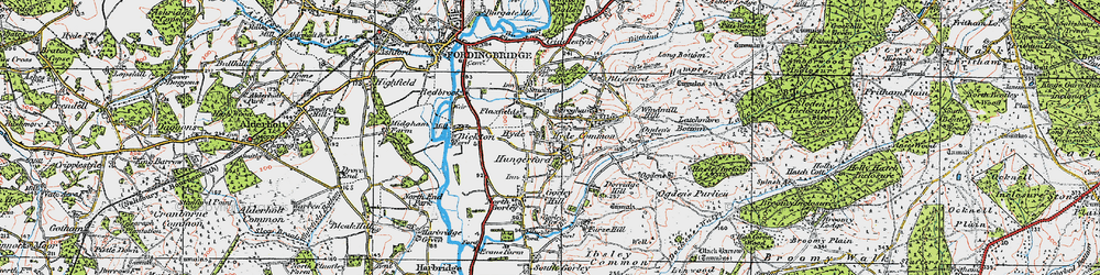 Old map of Hungerford in 1919