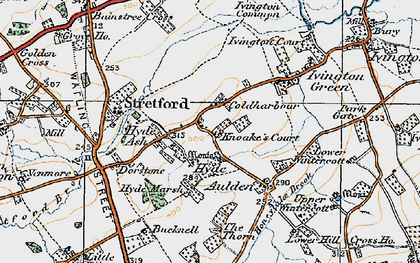 Old map of Hyde in 1920
