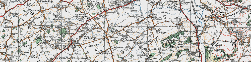 Old map of Hyde in 1920