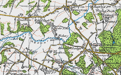Old map of Hyde End in 1919