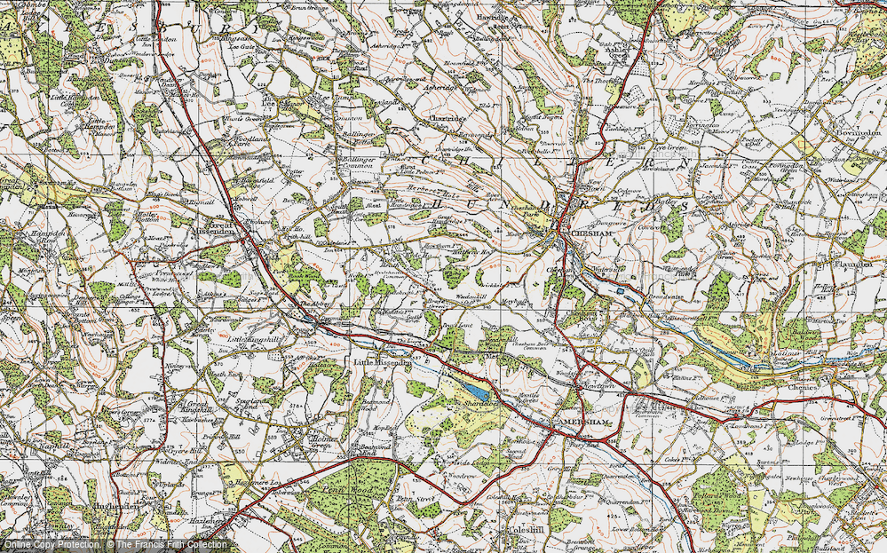 Old Map of Hyde Heath, 1920 in 1920