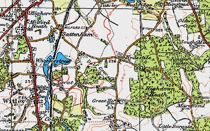 Old map of Hydestile in 1920