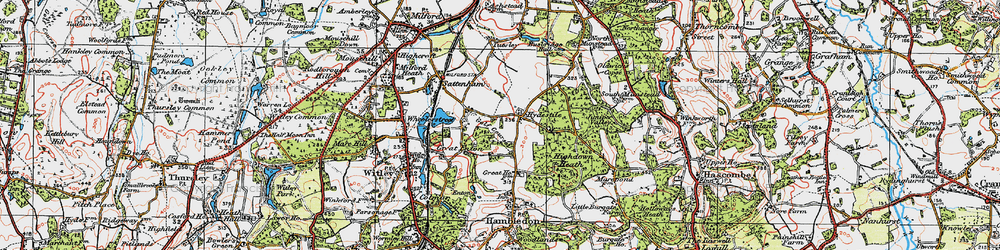 Old map of Hydestile in 1920