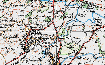 Old map of Brownsills in 1924