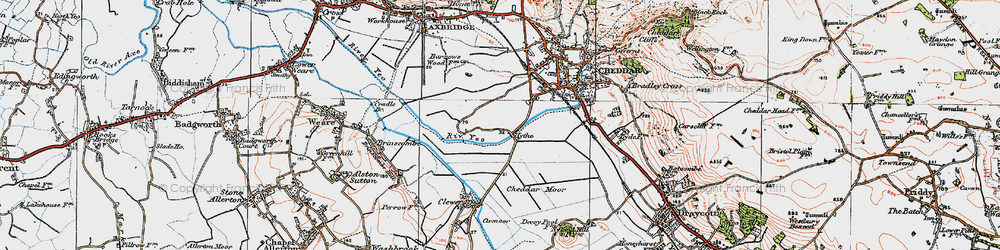 Old map of Hythe in 1919