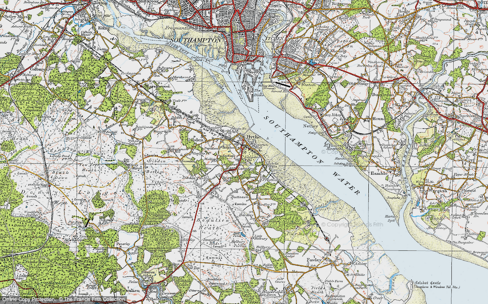 Old Map of Hythe, 1919 in 1919