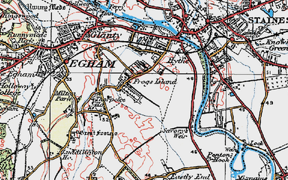 Old map of Hythe in 1920