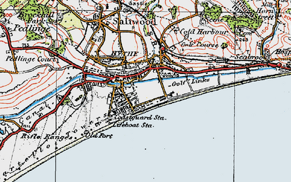 Old map of Hythe in 1920