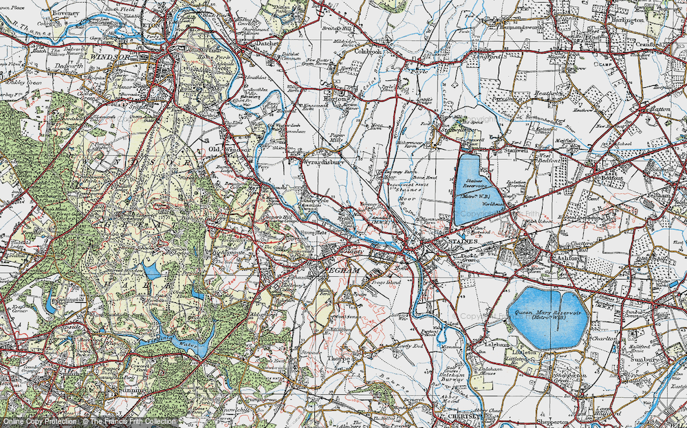 Old Map of Hythe End, 1920 in 1920