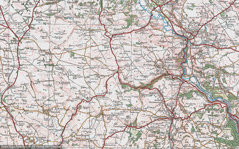 Old Map of Ible, 1923 in 1923