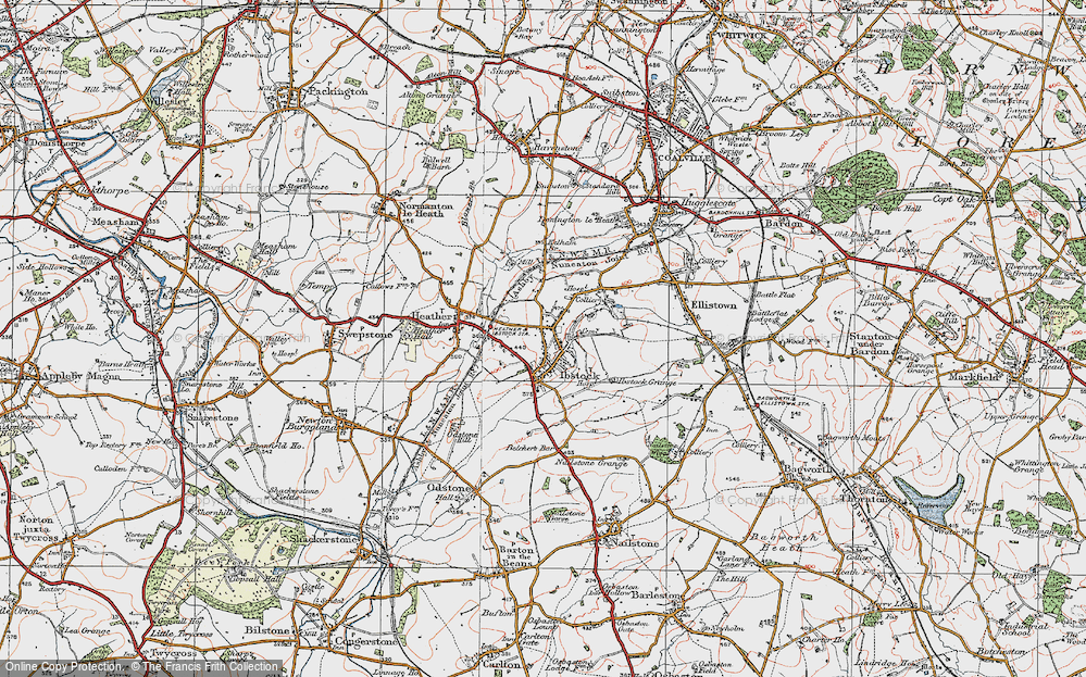 Old Map of Ibstock, 1921 in 1921