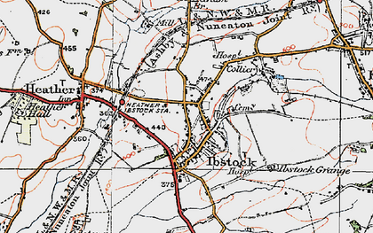 Old map of Ibstock in 1921