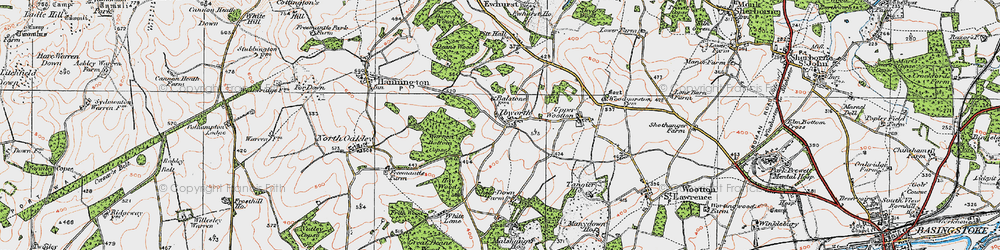 Old map of Ibworth in 1919