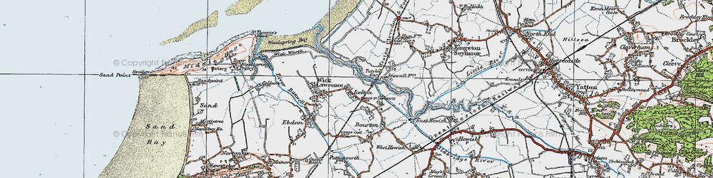 Old map of Icelton in 1919