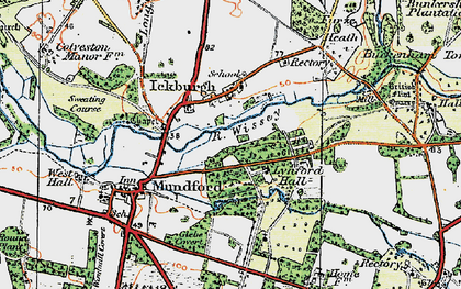 Old map of Ickburgh in 1921