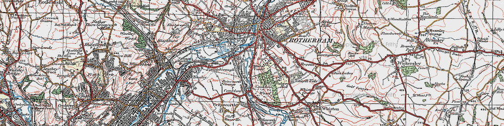 Old map of Ickles in 1923